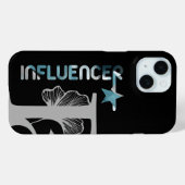 INFLUENCER iPhoneケーストレンド抽象芸術ブルー海 Case-Mate iPhoneケース (裏面 (横))