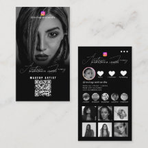 Influencer Photos Black White Social Media QR Code