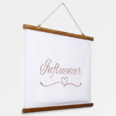 Influencer Script, Fun Birthday Gift for Her  吊り下げ型タペストリー (傾斜あり)