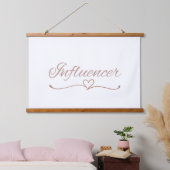 Influencer Script, Fun Birthday Gift for Her  吊り下げ型タペストリー (寝室)