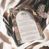 INFOの挿入ヴィンテージアールヌーボー 箔シーズンポストカード