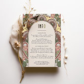 INFOの挿入ヴィンテージアールヌーボー 箔シーズンポストカード