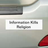 infoは宗教のバンパーステッカーを殺す バンパーステッカー (車上)