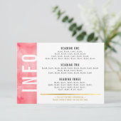 INFO詳細はっきりしたがコーラルピモダンンク金ゴールドをブロック 出欠カード (スタンド正面)