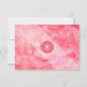 INFO詳細はっきりしたがコーラルピモダンンク金ゴールドをブロック 出欠カード (裏面)