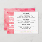 INFO詳細はっきりしたがコーラルピモダンンク金ゴールドをブロック 出欠カード (正面/裏面)