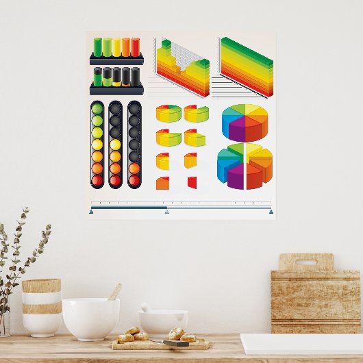Infographic Elements and Data Visualization ポスター (キッチン)