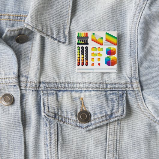 Infographic Elements and Data Visualization 缶バッジ (インサイチュ)