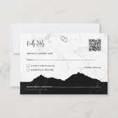 Informal Minimalist Black & White | QR Code RSVP (正面)