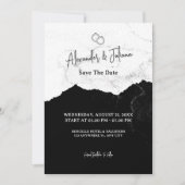 Informal Minimalist Black & White, Website Qr Code セーブザデート (正面)