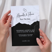 Informal Minimalist Black & White, Website Qr Code セーブザデート