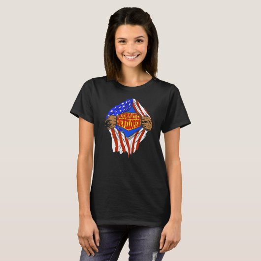 Informatica すごい Developer Hero Job Tシャツ (正面フル)