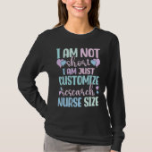Information Nursing Woman Customize Research Nurse Tシャツ (正面)