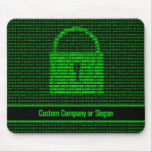Information Securityバイナリコード(緑、黒) マウスパッド (正面)