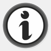 Information Symbol ラウンドシール (正面)