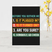 Information Technology Tech _ Funny Technical Supr カード (黄色い花)