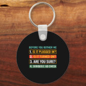 Information Technology Tech _ Funny Technical Supr キーホルダー (正面)