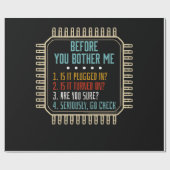 Information Technology Tech Technical Support Gift ラッピングペーパー (フラット)