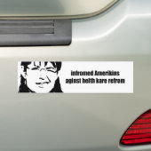 infromed amerikinsのaginstのhelthのkareのrefrom バンパーステッカー (車上)