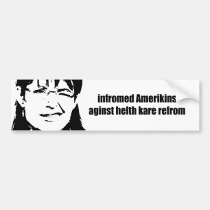 infromed amerikinsのaginstのhelthのkareのrefrom バンパーステッカー