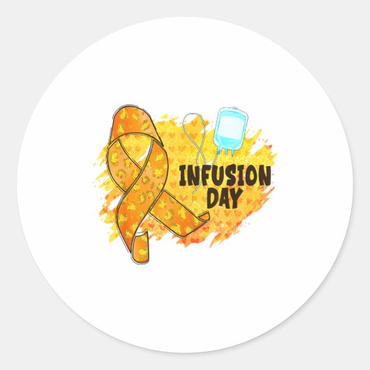 Infusion Day Multiple Sclerosis Awareness Orange R ラウンドシール (正面)
