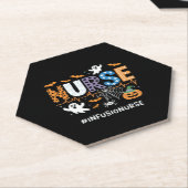 Infusion Nurse Nursing Stethoscope Halloween Essen ペーパーコースター (アングル)