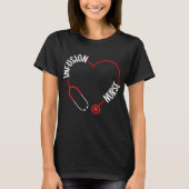 Infusion Nurse Stethoscope Nursing for Nurses Tシャツ (正面)