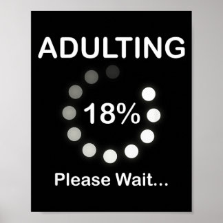 Ing 待ってね ローディング 18歳の誕生日 18歳 プレゼント ポスター