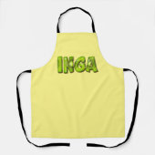 Inga Name Kiwi Design Küchenschürze Schürze エプロン (正面)