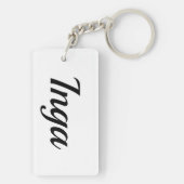 Inga schwarz weiß キーホルダー (裏面)