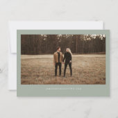 INGEスカンジナビア冬の緑の日を保存 招待状 (裏面)