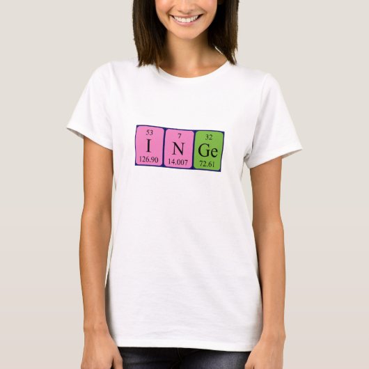 Inge期別テーブル名のシャツ Tシャツ (正面)