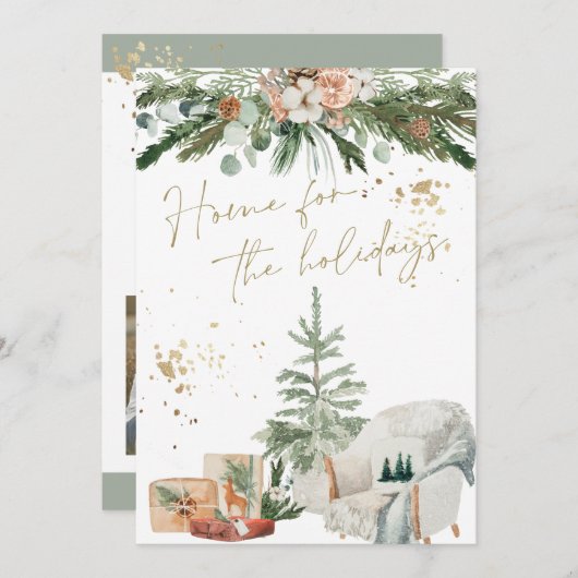 INGE Warm & Cozyスカンジナビアのクリスマスカード 招待状 (正面/裏面)