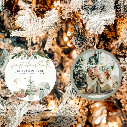 INGE Warm & Cozyスカンジナビア1stクリスマス セラミックオーナメント