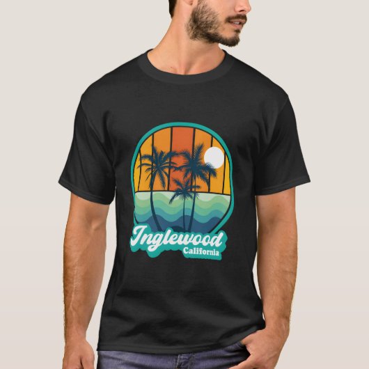 Inglewood California Summer Vacation Beach Tシャツ (正面)