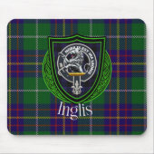 Inglis Scottish Clan Tartan and Crest マウスパッド (正面)