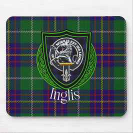 Inglis Scottish Clan Tartan and Crest  マウスパッド