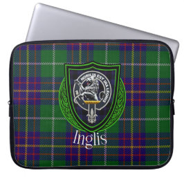 Inglis Scottish Clan Tartan and Crest  ラップトップスリーブ