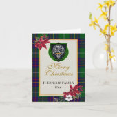 Inglis Scottish Clan Tartan & Crest カード (黄色い花)