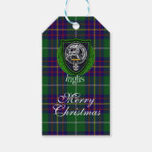 Inglis Scottish Clan Tartan & Crest ギフトタグ (正面)
