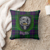 Inglis Scottish Clan Tartan & Crest クッション (ブランケット)