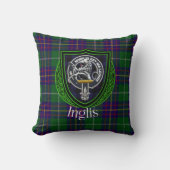 Inglis Scottish Clan Tartan & Crest クッション (正面)