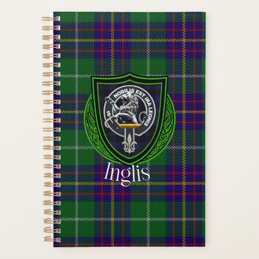 Inglis Scottish Clan Tartan & Crest プランナー手帳 (正面)