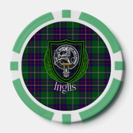 Inglis Scottish Clan Tartan & Crest ポーカーチップ