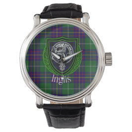 Inglis Scottish Clan Tartan & Crest 腕時計