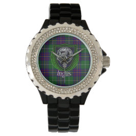 Inglis Scottish Clan Tartan & Crest 腕時計