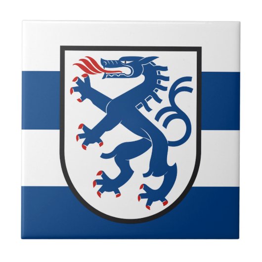 Ingolstadt city flag germany symbol emblem dragon タイル (正面)