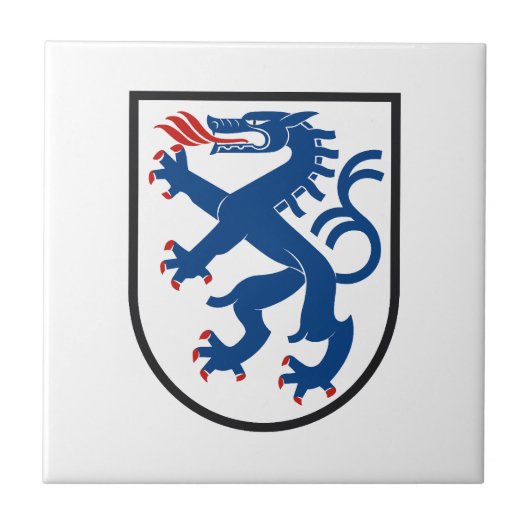 Ingolstadt city flag germany symbol emblem dragon タイル (正面)