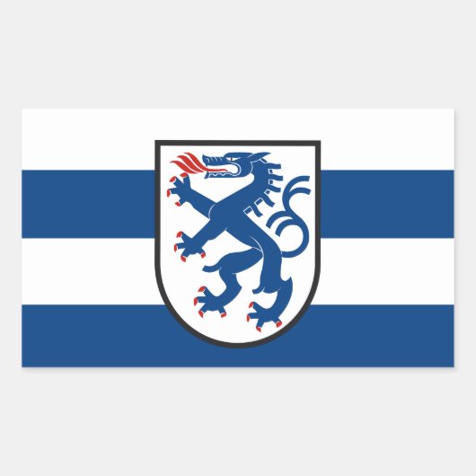 Ingolstadt city flag germany symbol emblem dragon 長方形シール (正面)