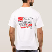 Ingres及びOpenROADコードスプリント2013年 Tシャツ (裏面)